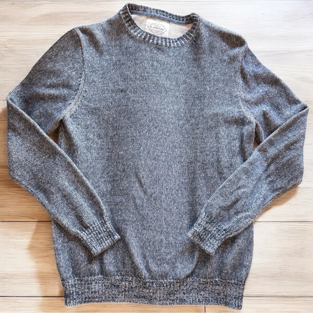 St. John's Bay Gray Crewneck Sweater Classic Knit